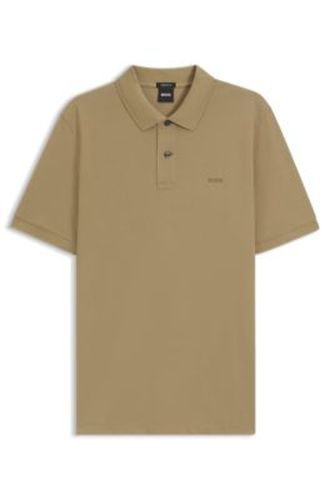 Pallas polo en piqué de coton avec logo brodé - Boss - Modalova