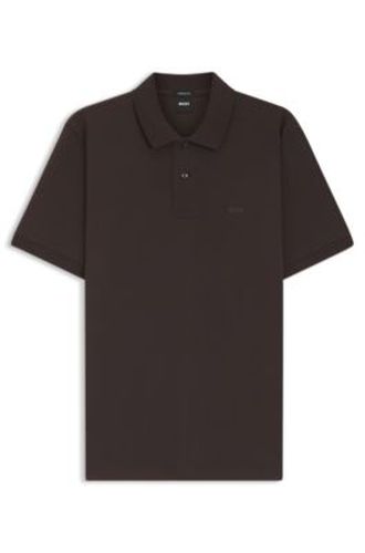 Pallas polo en piqué de coton avec logo brodé - Boss - Modalova