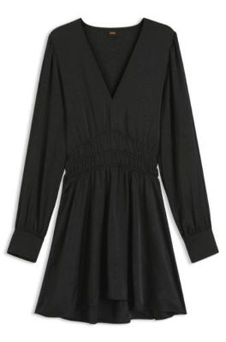 Robe mi-longue en satin froissé - Boss - Modalova