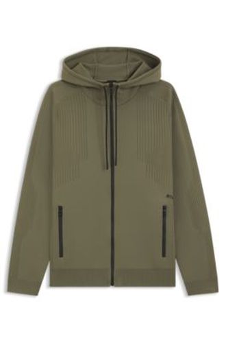 Active Sweat à capuche zippé Regular à rayures jacquard - Boss - Modalova