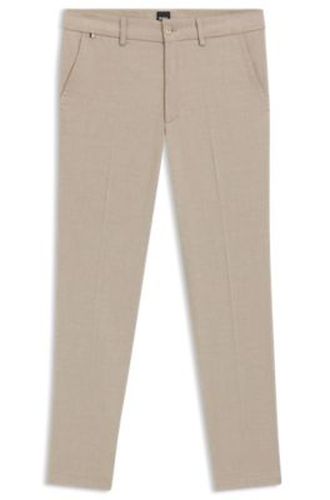 Pantalon Slim en coton stretch façonné - Boss - Modalova