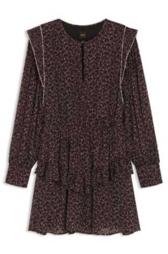 Mini-robe imprimée à passepoils contrastants - Boss - Modalova