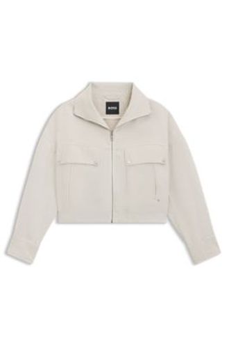 Veste Relaxed en twill de coton et de lin - Boss - Modalova