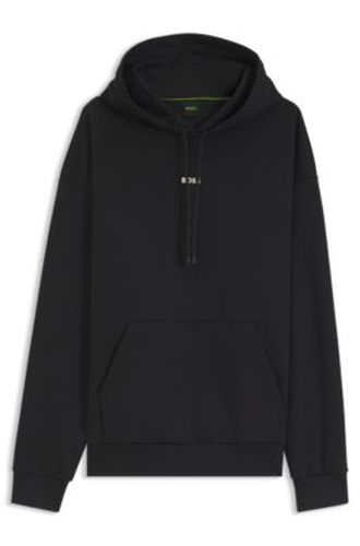 Sweat à capuche en coton mélangé avec logo en relief - Boss - Modalova