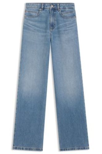 Jean Regular taille haute en denim à texture croisée - Boss - Modalova