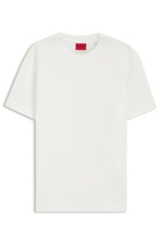T-shirt en coton mélangé à effet froissé - HUGO - Modalova