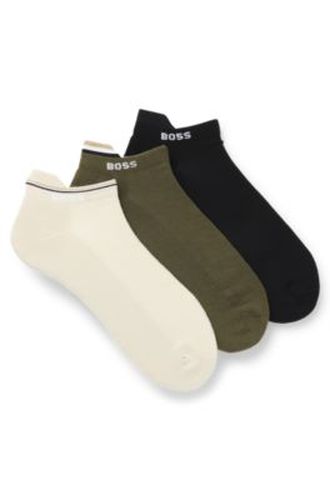 Lot de trois paires de chaussettes basses avec semelle confortable - Boss - Modalova