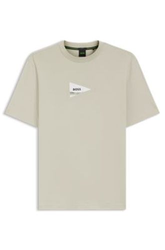 T-shirt Regular en coton stretch à imprimé photographique - Boss - Modalova