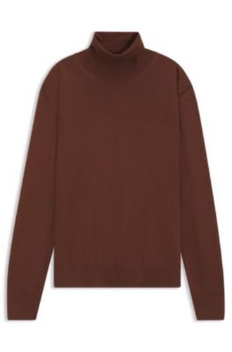Pull à col roulé en laine mérinos extra fine - Boss - Modalova