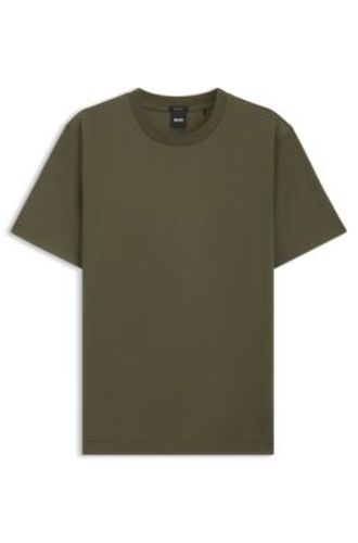 T-shirt en jersey de coton avec détail logoté - Boss - Modalova