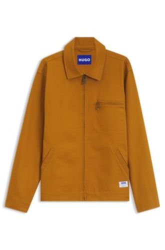 Veste en coton stretch avec poche zippée sur la poitrine - HUGO - Modalova