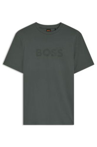 T-shirt Regular en coton à logo moderne - Boss - Modalova