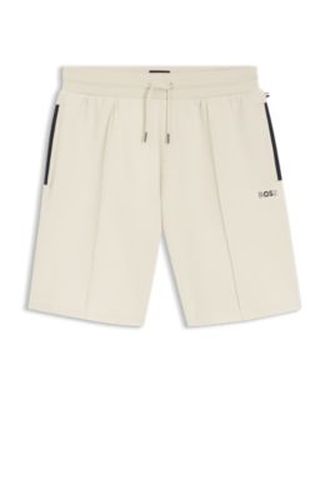 Short en coton mélangé avec logo métallique - Boss - Modalova