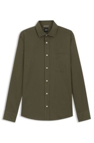 Chemise coupe décontractée en popeline de coton à l’esprit héritage - Boss - Modalova