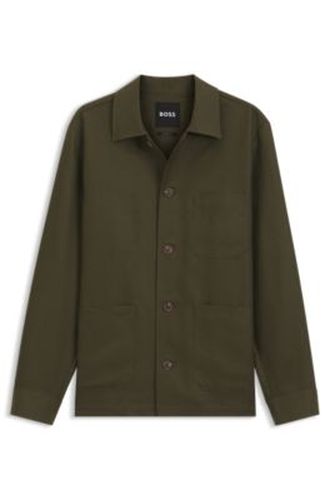 Surchemise Relaxed en twill uni - Boss - Modalova