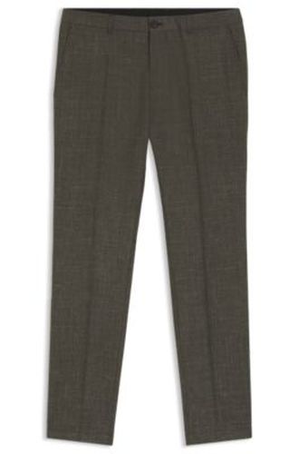Pantalon Slim en laine vierge et lin - Boss - Modalova