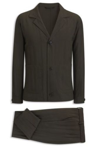 Costume deux pièces Slim en seersucker de laine mélangée - Boss - Modalova