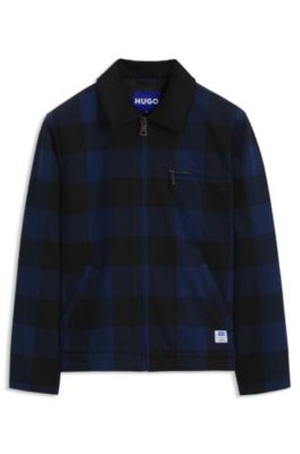 Veste matelassée en flanelle de coton à motif Prince-de-Galles - HUGO - Modalova