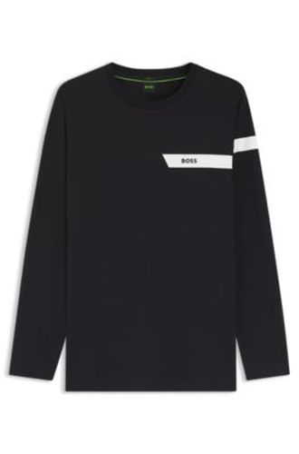 T-shirt en coton stretch à logo imprimé - Boss - Modalova