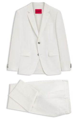 Costume deux pièces Slim Fit en coton et lin - HUGO - Modalova