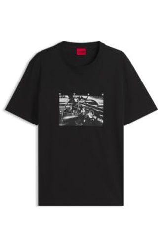 T-shirt Relaxed en coton à imprimé graphique - HUGO - Modalova