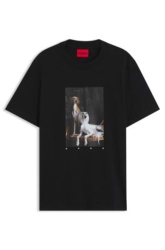 T-shirt en jersey de coton à imprimé graphique - HUGO - Modalova