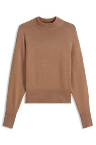 Pull Relaxed en maille avec col montant - HUGO - Modalova