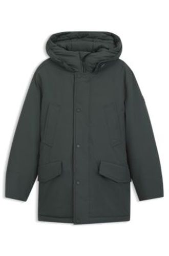 Veste parka déperlante avec étiquette logotée - Boss - Modalova