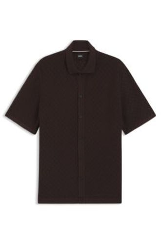 Chemise Regular en maille de coton - Boss - Modalova
