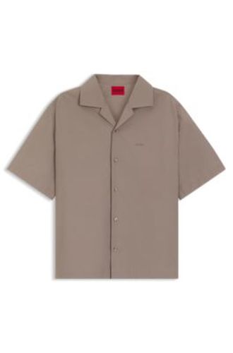 Chemise Oversized en coton au toucher papier - HUGO - Modalova