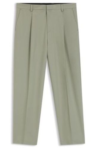 Pantalon coupe droite en laine mélangée très souple - HUGO - Modalova
