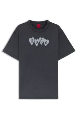 T-shirt en jersey de coton avec logo cœur - HUGO - Modalova