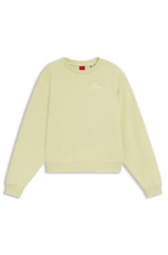 Sweat en molleton de coton avec logo brodé - HUGO - Modalova