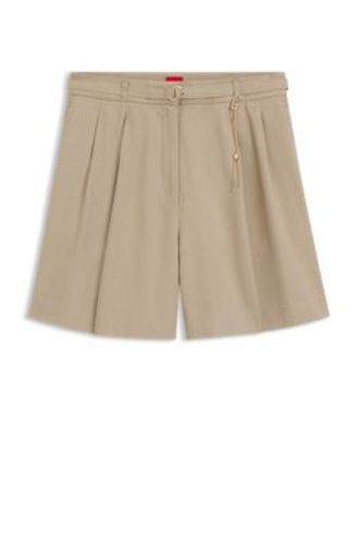 Short en coton mélangé avec garniture chaîne - HUGO - Modalova
