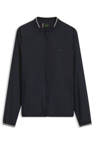 Veste zippée en tissu déperlant avec logo - Boss - Modalova