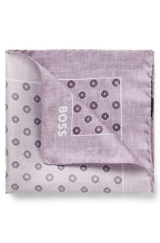 ONE Pochette de costume en soie à imprimé numérique et logo - Boss - Modalova