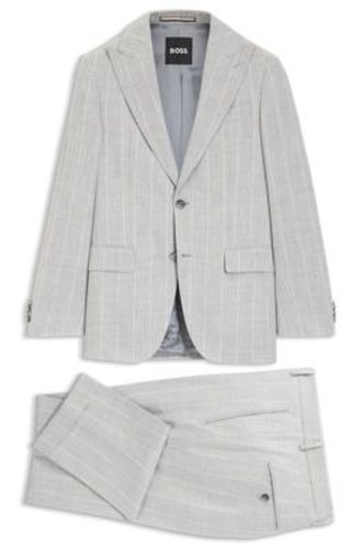 Costume deux pièces Slim en coton et laine vierge - Boss - Modalova