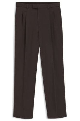 Pantalon Oversize en coton stretch avec double plis - Boss - Modalova