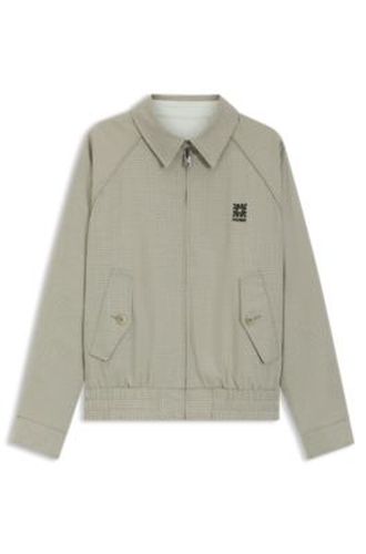 Veste Harrington avec motif pied-de-poule - HUGO - Modalova