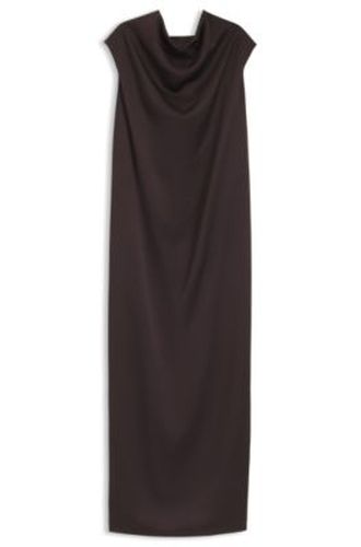 Robe longue sans manches en satin sable - Boss - Modalova