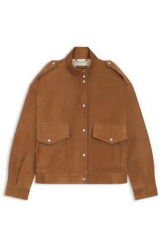 Veste en cuir suédé style blouson - Boss - Modalova
