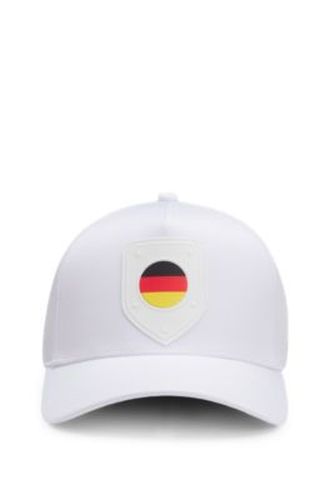 Casquette en twill brillant à logo avec écusson du drapeau national - Boss - Modalova
