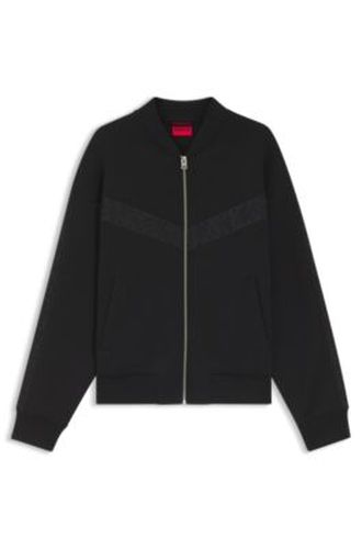 Veste en coton mélangé avec rayures brodées - HUGO - Modalova