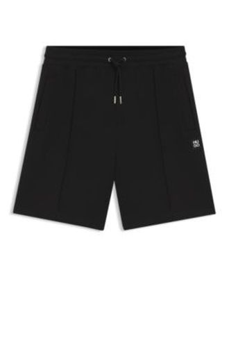 Short en coton mélangé avec garniture logo revisité - HUGO - Modalova