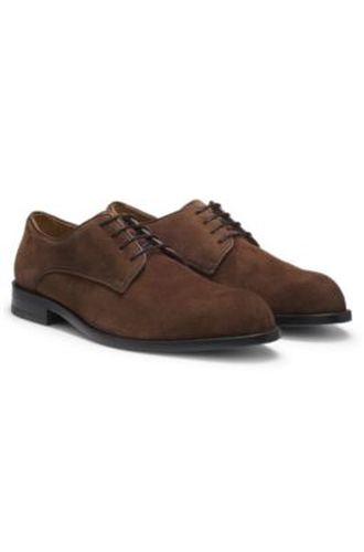 Chaussures derby en cuir suédé doux - Boss - Modalova