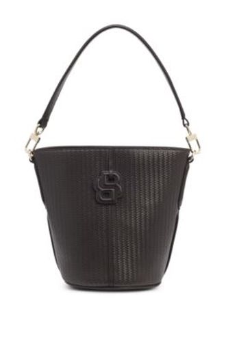 Sac seau à effet tissé avec monogramme Double B - Boss - Modalova