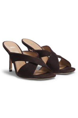 Sandales en cuir suédé avec bretelles croisées - Boss - Modalova