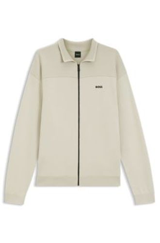 Cardigan zippé à motif graphique travaillé - Boss - Modalova