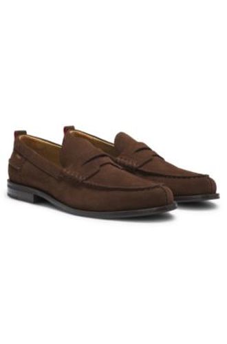 Mocassins Penny en cuir suédé - HUGO - Modalova