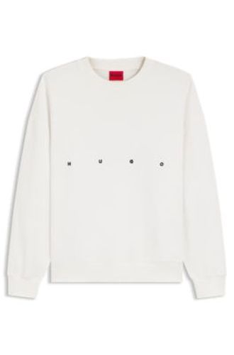 Sweat en coton avec logo brodé et imprimé graphique - HUGO - Modalova